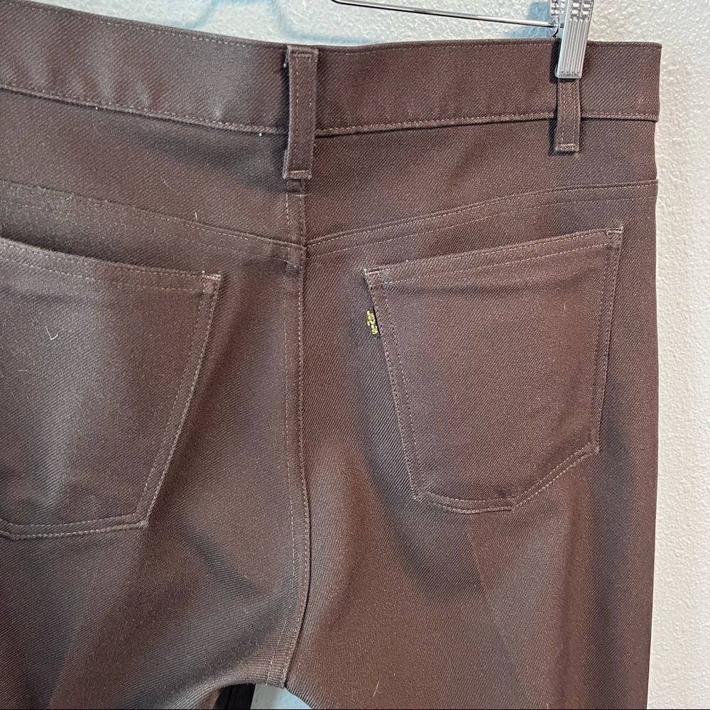 Vintage Levi’s Black Tab Brown Polyester Pant - Picture 2 of 6